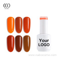 CCO customized logo non toxic normal custom wholesale color private label reflective glitter gel nail polish